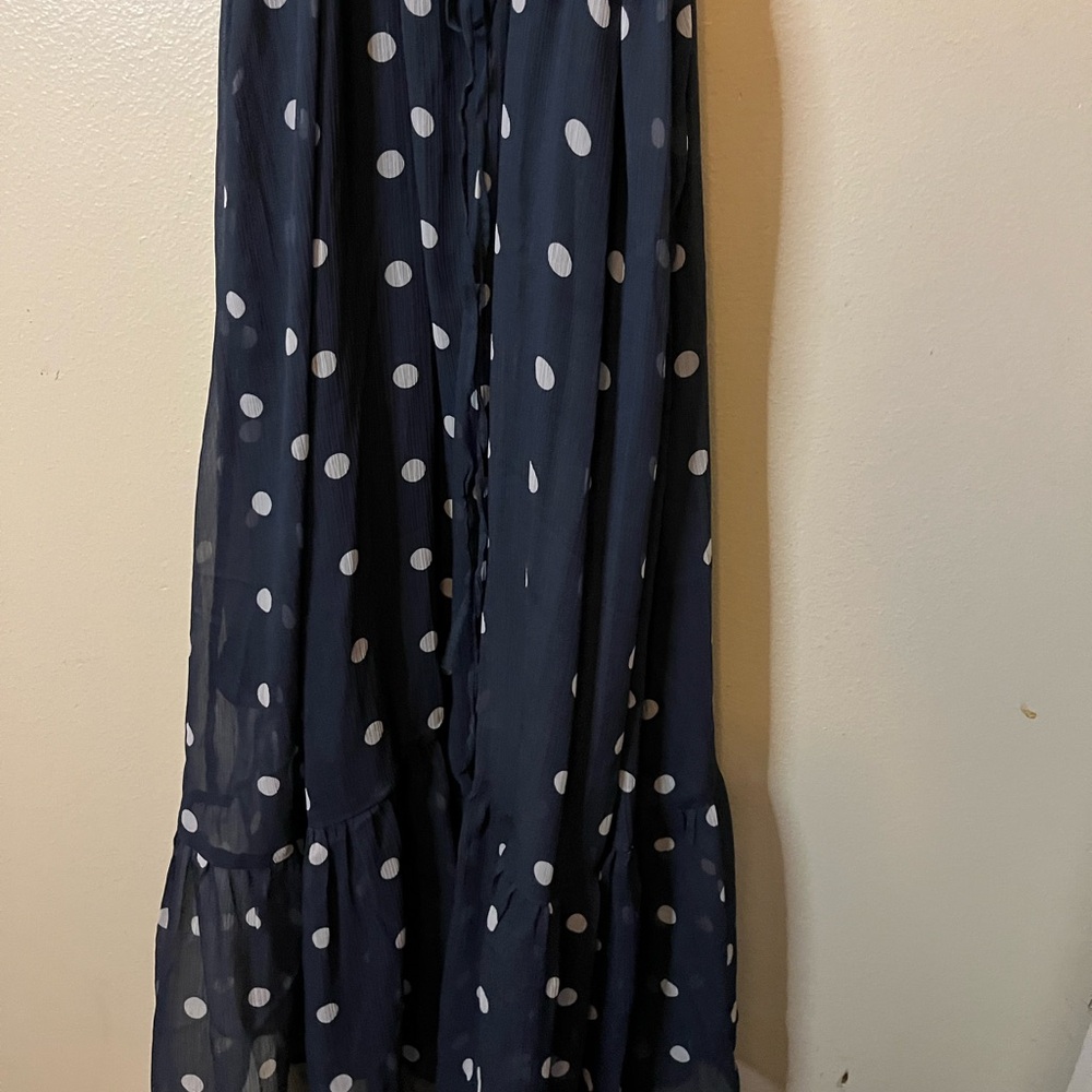 Old Navy Navy Blue Polka Dot The Occasion Maxi